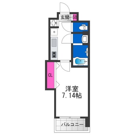 布施駅 徒歩5分 8階の物件間取画像